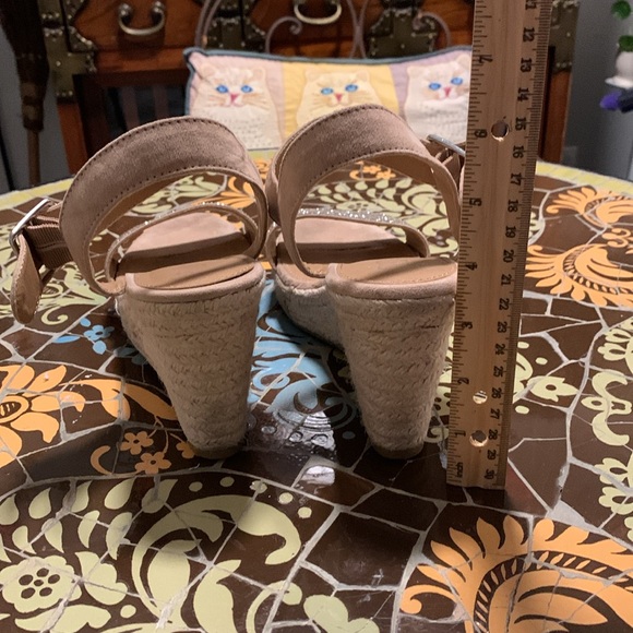 BRASH HEMP WEDGE with RHINESTONE STRAP Sz: 8.5 - Picture 4 of 6